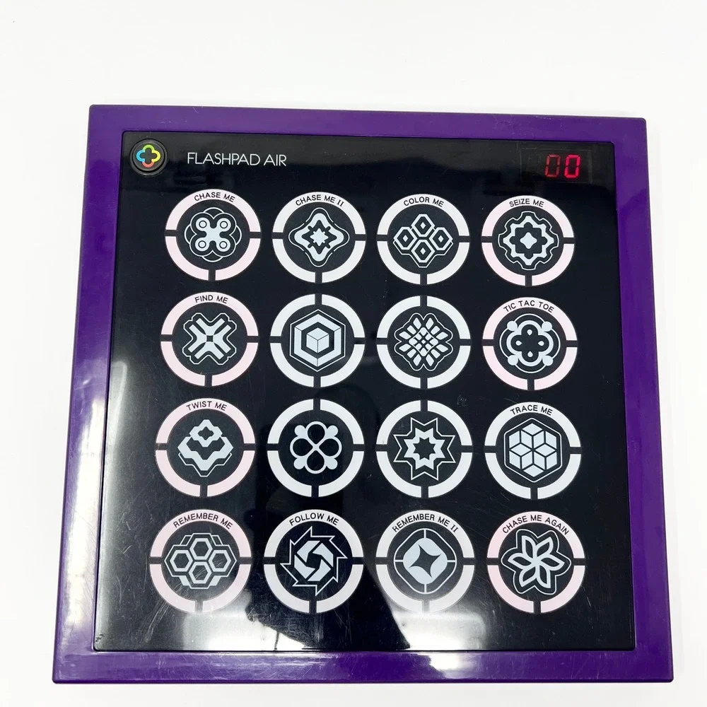 Flashpad Air Handheld Electronic Touchscreen Game Purple LED Games WORKS
